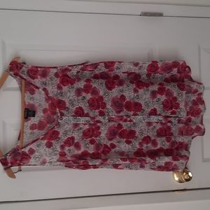 Torrid sheer floral tank top size 1